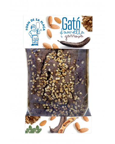 Almond and carob cake - 400g (6 ration)