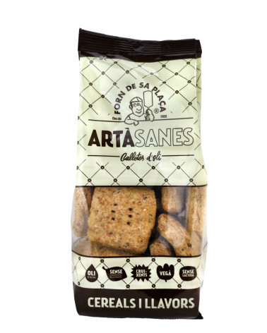 Oil biscuits with grains and seeds