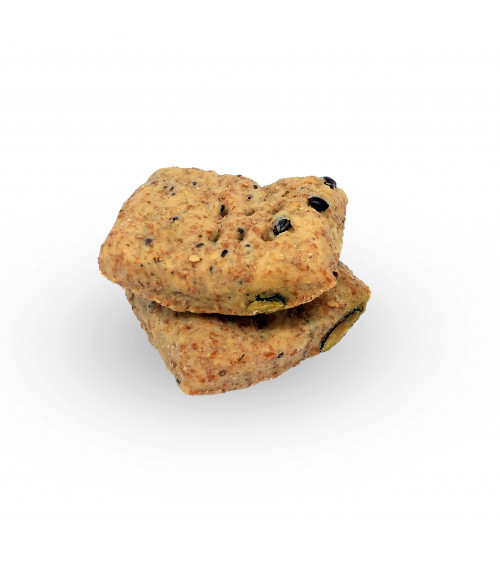Oil biscuits with grains and seeds