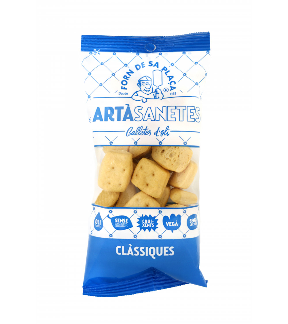 Galletas de aceite clásicas de 100 g elaboradas en el Forn de sa Plaça, Artà, Mallorca