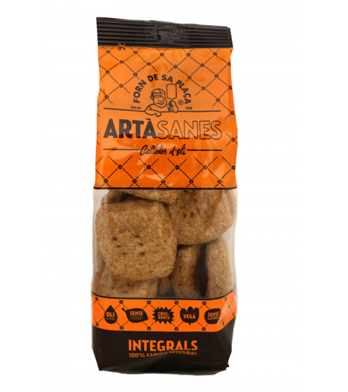 Galletas de aceite Integrales de trigo elaboradas en el Forn de sa Plaça, Artà, Mallorca