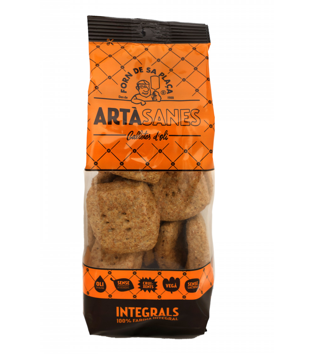 Galletas de aceite Integrales de trigo elaboradas en el Forn de sa Plaça, Artà, Mallorca